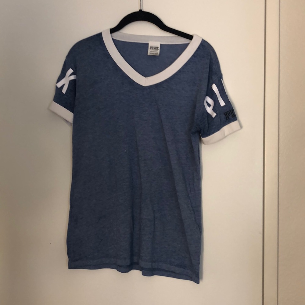 Pink v neck t shirt